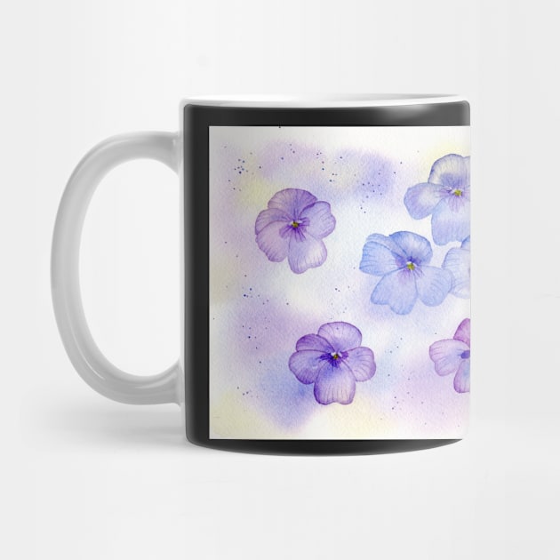 Soft Violets in Watercolor by Sandraartist